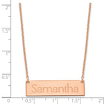 Sterling Silver/Rose-plated Small Name Bar Necklace view