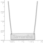 Sterling Silver/Rhodium-plated Small Name Bar Necklace view 3