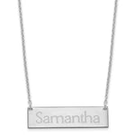 Sterling Silver/Rhodium-plated Small Name Bar Necklace view 1