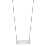 14K White Gold Small Name Bar Necklace view