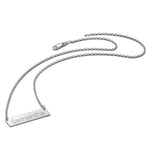 14K White Gold Small Name Bar Necklace view