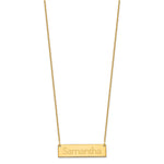 14K Yellow Gold Small Name Bar Necklace view