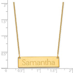 14K Yellow Gold Small Name Bar Necklace view