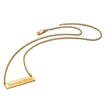 14K Yellow Gold Small Name Bar Necklace view