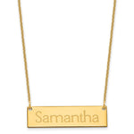 14K Yellow Gold Small Name Bar Necklace view