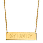 Sterling Silver/Gold-plated Large Name Bar Necklace view