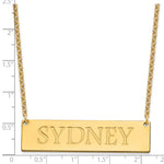 Sterling Silver/Gold-plated Large Name Bar Necklace view