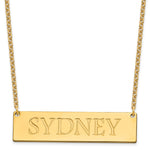 Sterling Silver/Gold-plated Large Name Bar Necklace view