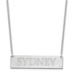 Sterling Silver/Rhodium-plated Large Name Bar Necklace view 2