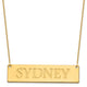 14K Yellow Gold Large Name Bar Necklace