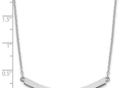 Sterling silver bar necklace, another view