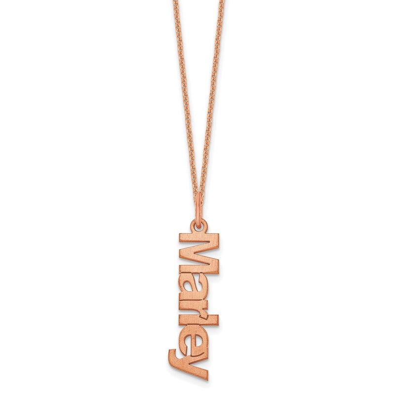 14K rose gold name necklace