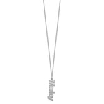 10K White Gold Brushed 1 Name Charm Necklace view
