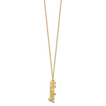 14K Yellow Gold Brushed 1 Name Charm Necklace view