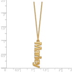 14K Yellow Gold Brushed 1 Name Charm Necklace view