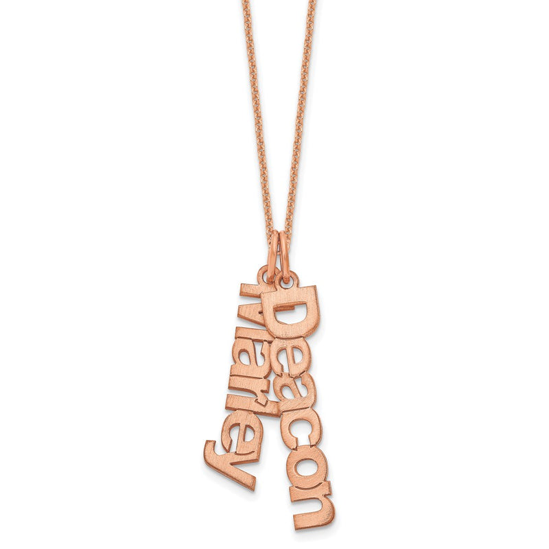 14K rose gold name necklace