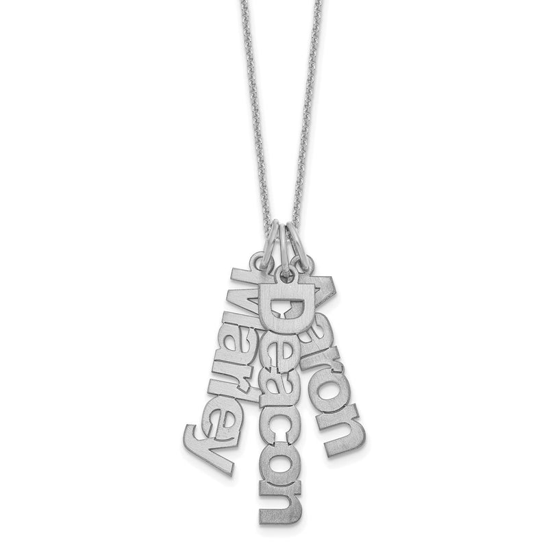 14K white gold name necklace