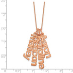 14K Rose Gold Brushed 4 Name Charm Necklace view