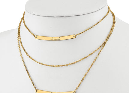 SS/Gold Plated Chain Necklaces Style XNA651GP - Classique Jewelry Inc.