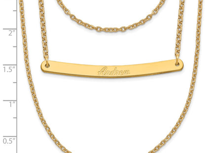 SS/Gold Plated Chain Necklaces Style XNA651GP - Classique Jewelry Inc.