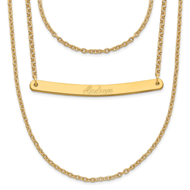 SS/Gold Plated Chain Necklaces Style XNA651GP - Classique Jewelry Inc.