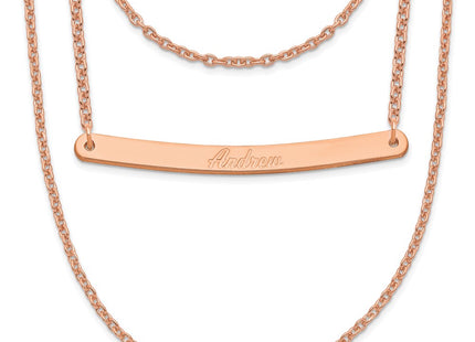 SS/Rose Plated Chain Necklaces Style XNA651RP - Classique Jewelry Inc.