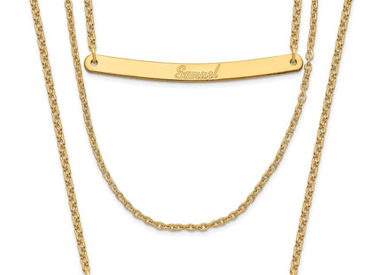 SS/Gold Plated Chain Necklaces Style XNA652GP - Classique Jewelry Inc.