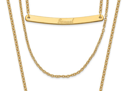 SS/Gold Plated Chain Necklaces Style XNA652GP - Classique Jewelry Inc.
