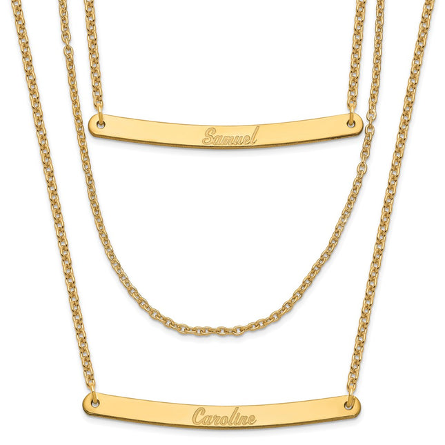 SS/Gold Plated Chain Necklaces Style XNA652GP - Classique Jewelry Inc.