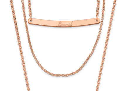 SS/Rose Plated Chain Necklaces Style XNA652RP - Classique Jewelry Inc.