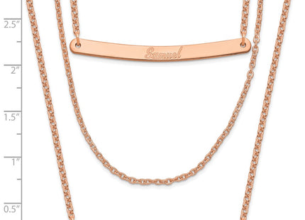 SS/Rose Plated Chain Necklaces Style XNA652RP - Classique Jewelry Inc.