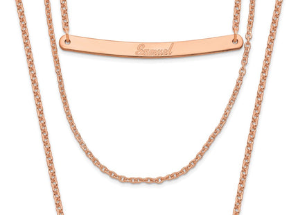 SS/Rose Plated Chain Necklaces Style XNA652RP - Classique Jewelry Inc.