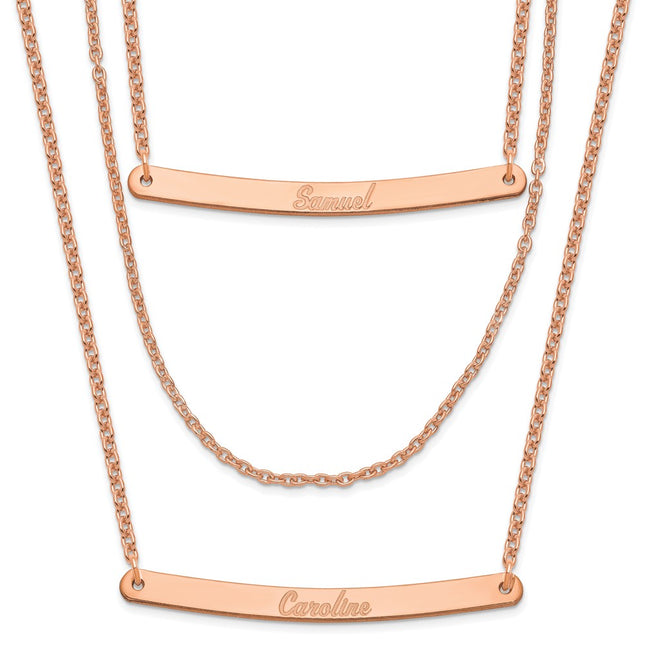 SS/Rose Plated Chain Necklaces Style XNA652RP - Classique Jewelry Inc.