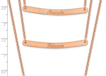 SS/Rose Plated Chain Necklaces Style XNA653RP - Classique Jewelry Inc.