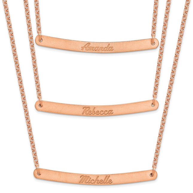 SS/Rose Plated Chain Necklaces Style XNA653RP - Classique Jewelry Inc.
