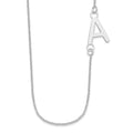 14K White Gold Small Offset Initial Necklace