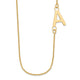14K Yellow Gold Small Offset Initial Necklace