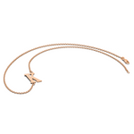 14K Rose Gold Large Offset Initial Necklace view
