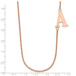 14K Rose Gold Large Offset Initial Necklace view