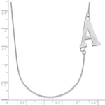14K White Gold Large Offset Initial Necklace view