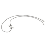 14K White Gold Large Offset Initial Necklace view