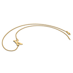 14K Yellow Gold Large Offset Initial Necklace view
