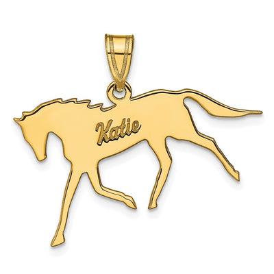 14K yellow gold name pendant