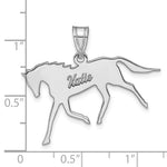10k White Gold Horse with Name Pendant view 5