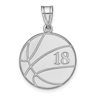 14K white gold pendant