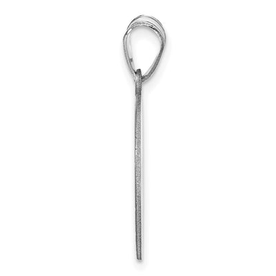10K White Gold Personalized Volleyball Pendant