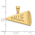 14K Yellow Gold Personalized Megaphone Pendant view