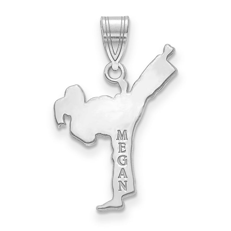 10K white gold pendant
