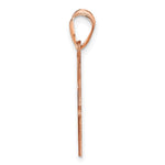 14K Rose Gold Personalized Ice Skate Pendant view