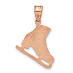 14K Rose Gold Personalized Ice Skate Pendant view